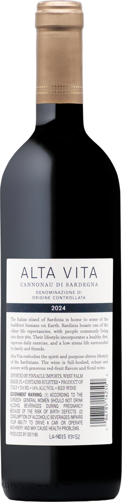 Alta Vita Alta Vita Cannonau di Sardegna 2024 - Back Image