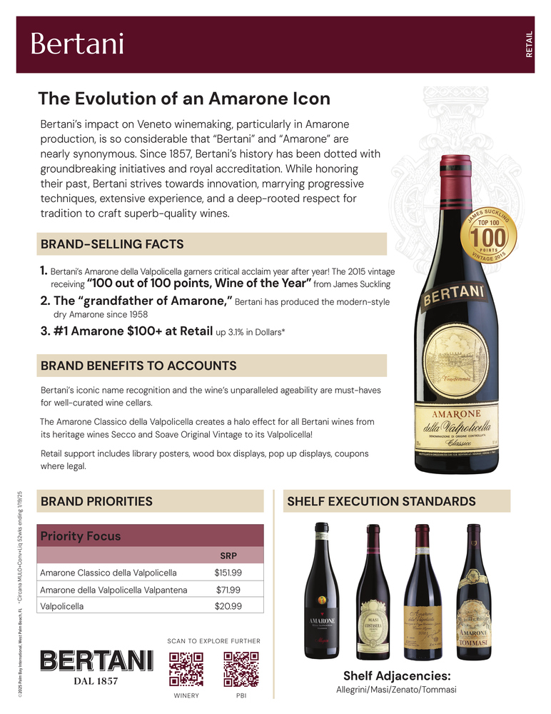 Bertani Retail Sell Sheet