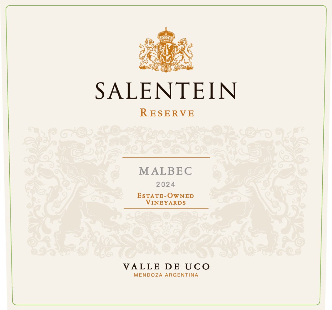 Bodegas Salentein Reserve Malbec 2024 - Front Label