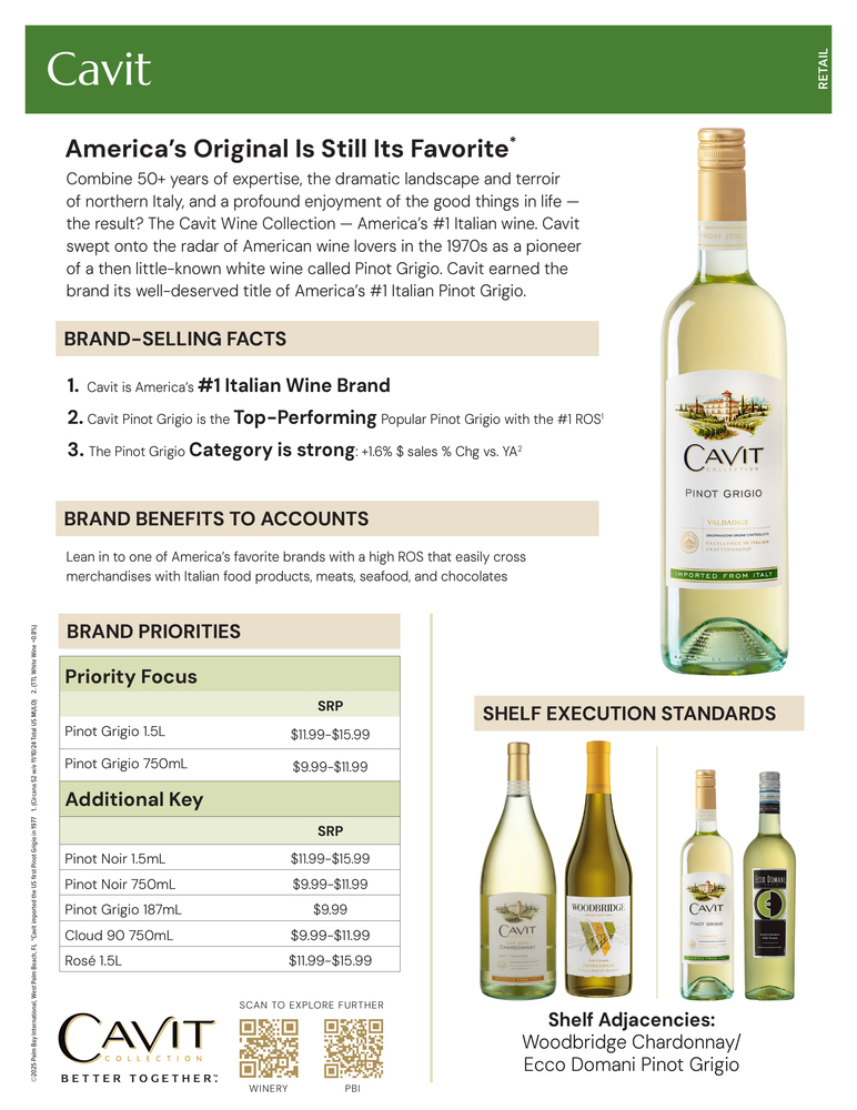 Cavit Retail Sell Sheet