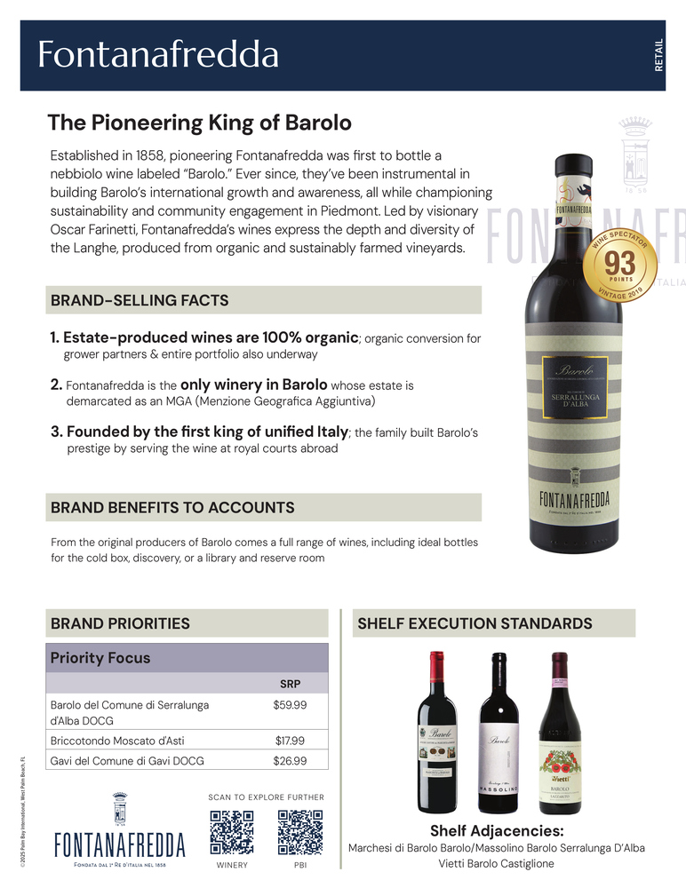 Fontanafredda Retail Sell Sheet