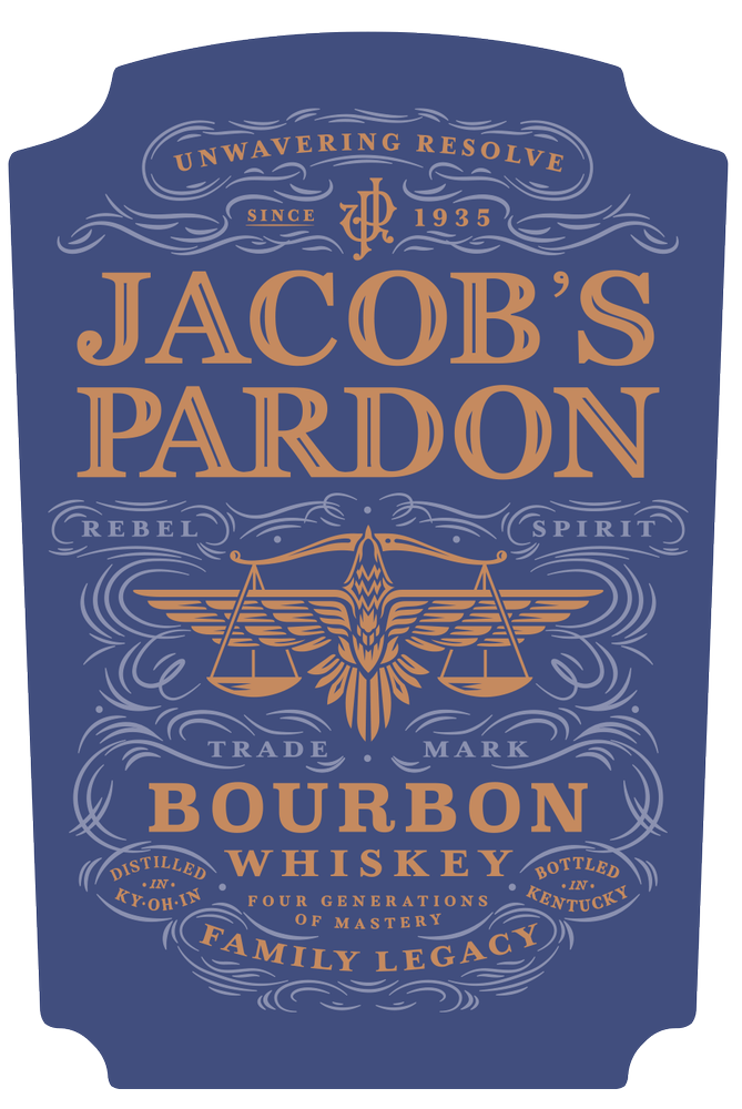 Jacob's Pardon Bourbon NV - Front Label