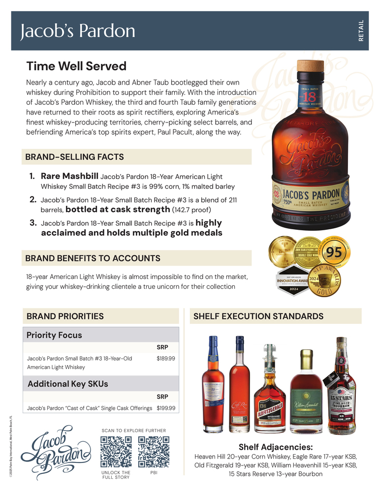 Jacob's Pardon Retail Sell Sheet