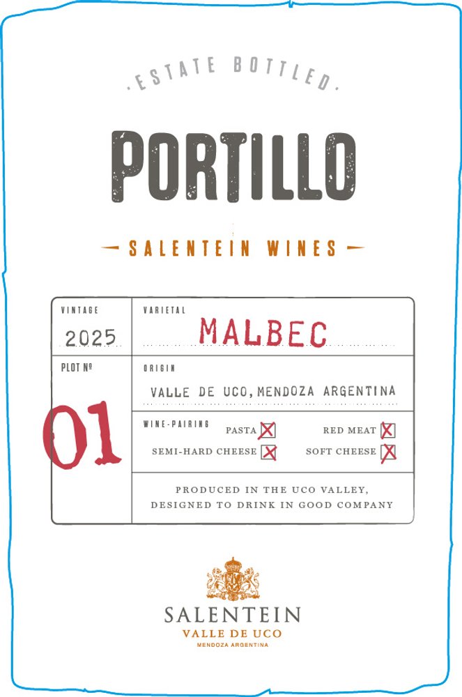 Portillo Wines Malbec 2025 - Front Label
