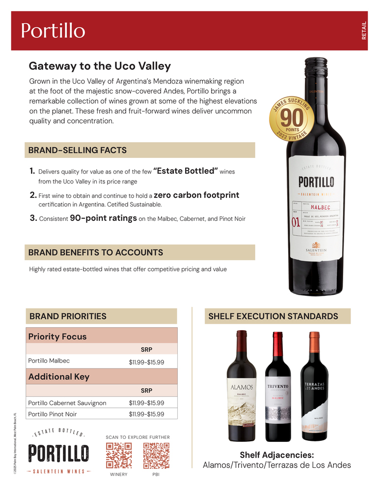 Portillo Retail Sell Sheet