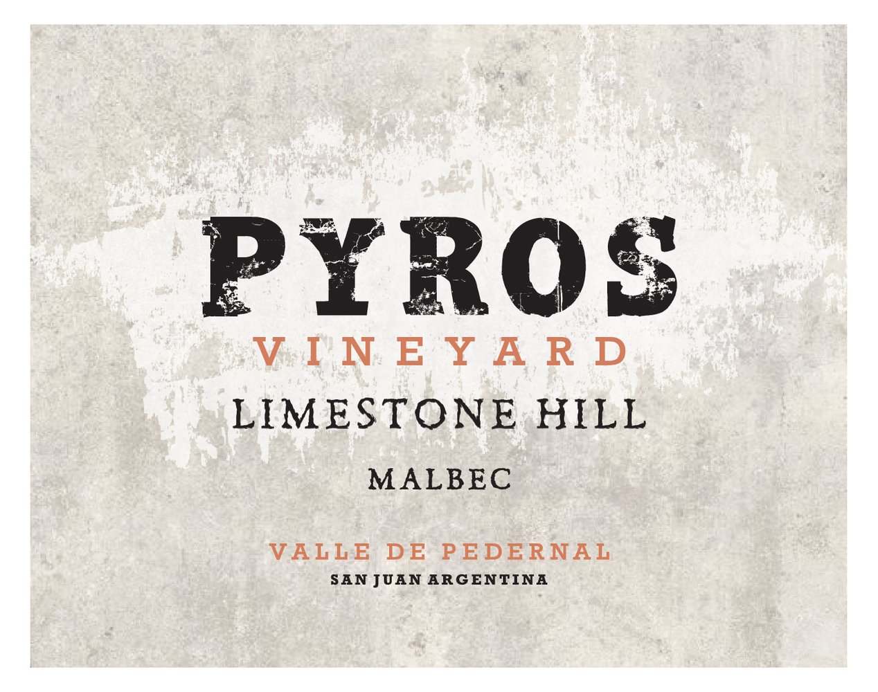 Pyros Limestone Hill Malbec 2018 - Front Label
