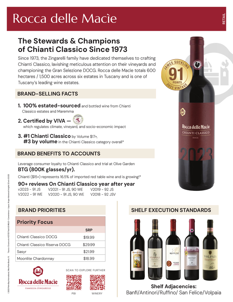 Rocca delle Macìe Retail Sell Sheet