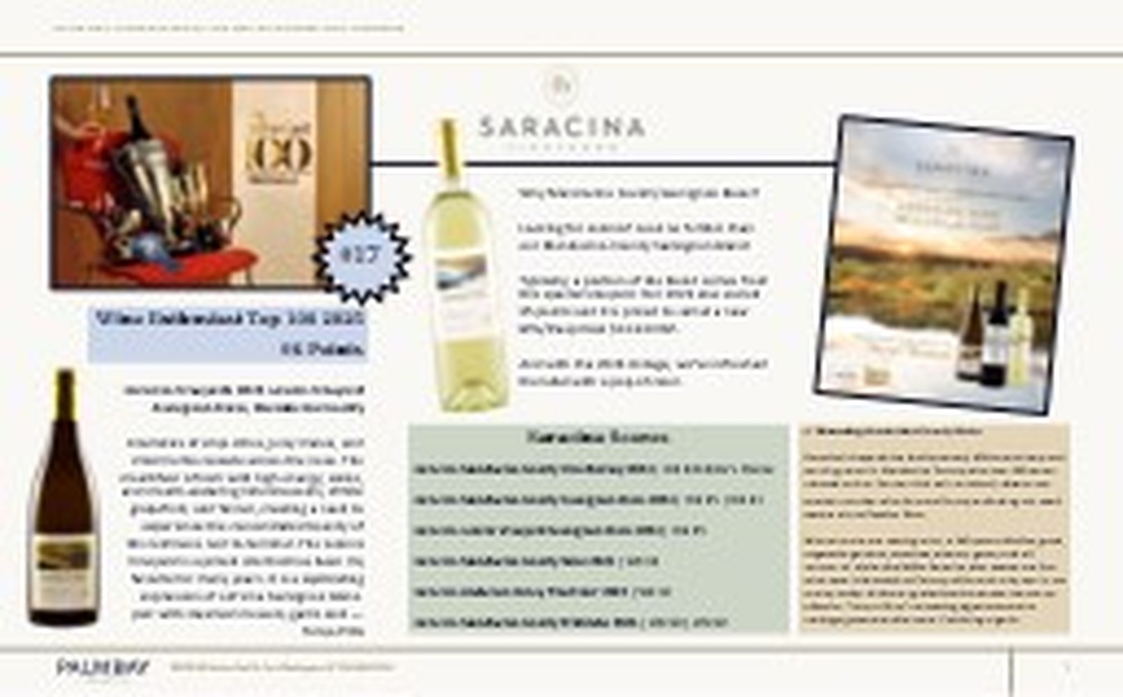 Saracina Wine Enthusiast Scores 2025