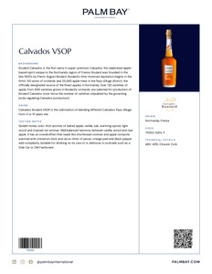 Calvados Boulard Calvados VSOP - Tech Sheet