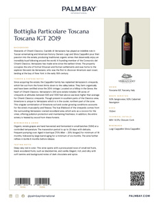 Castello di Verrazzano Bottiglia Particolare Toscana Toscana IGT 2019 - Tech Sheet
