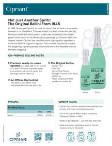 Cipriani On Prem Sell Sheet
