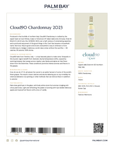 Cloud90 Cloud90 Chardonnay 2023 - Tech Sheet