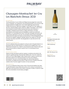 Domaine Coffinet-Duvernay Chassagne-Montrachet 1er Cru Les Blanchots Dessus 2021 - Tech Sheet