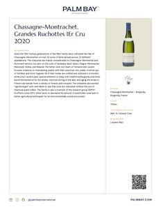Domaine Fernand et Laurent Pillot Chassagne-Montrachet, Grandes Ruchottes 1Er Cru 2020 - Tech Sheet