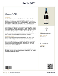 Domaine Fernand et Laurent Pillot Volnay 2018 - Tech Sheet