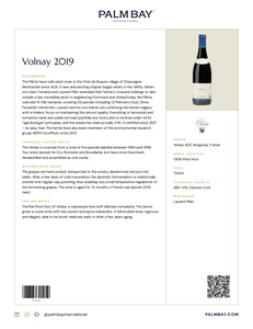 Domaine Fernand et Laurent Pillot Volnay 2019 - Tech Sheet