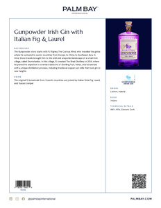 Drumshanbo Gunpowder Irish Gin Gunpowder Irish Gin with Italian Fig & Laurel - Tech Sheet