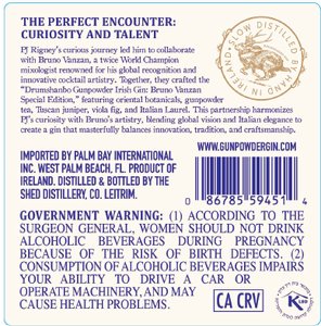 Drumshanbo Gunpowder Irish Gin Gunpowder Irish Gin with Italian Fig & Laurel - Back Label