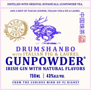 Drumshanbo Gunpowder Irish Gin Gunpowder Irish Gin with Italian Fig & Laurel - Front Label