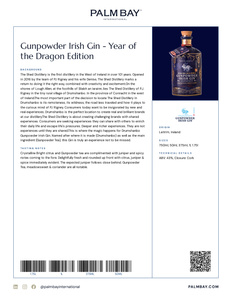 Drumshanbo Gunpowder Irish Gin Gunpowder Irish Gin - Year of the Dragon Edition - Tech Sheet
