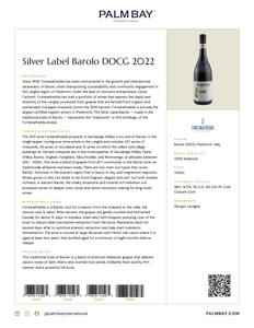 Fontanafredda Silver Label Barolo DOCG 2022 - Tech Sheet