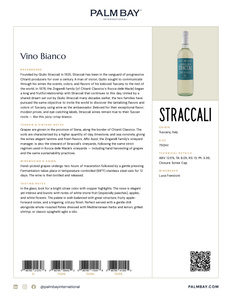 Giulio Straccali Vino Bianco - Tech Sheet
