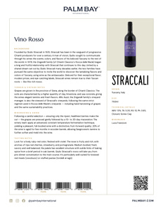 Giulio Straccali Vino Rosso - Tech Sheet