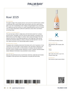 Invivo X, SJP Rosé 2025 - Tech Sheet