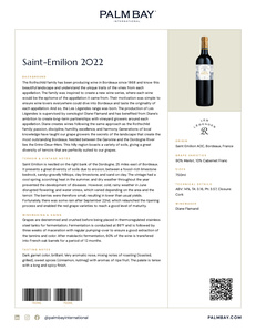 Les Légendes Saint-Emilion 2022 - Tech Sheet