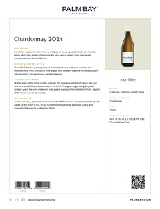 Mon Frère Chardonnay 2024 - Tech Sheet