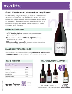 Mon Frère Retail Sell Sheet