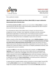 Nota de Prensa Sherry Week 2026 Castellano - Junio 2026.pdf