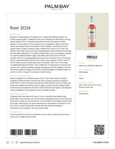 Portillo Wines Rosé 2024 - Tech Sheet