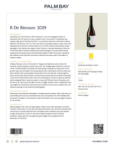 Rieussec R De Rieussec 2019 - Tech Sheet