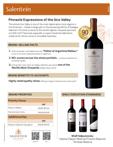 Salentein Retail Sell Sheet