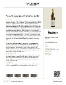 Soalheiro ALLO Loureiro Alvarinho 2025 - Tech Sheet