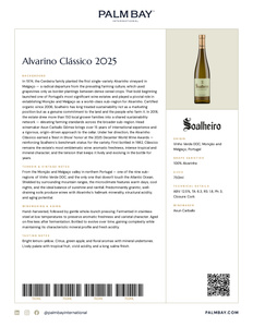 Soalheiro Alvarino Clássico 2025 - Tech Sheet