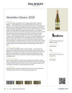 Soalheiro Alvarinho Clássico 2025 - Tech Sheet