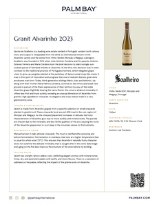 Soalheiro Granit Alvarinho 2023 - Tech Sheet