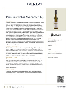 Soalheiro Primeiras Vinhas Alvarinho 2023 - Tech Sheet