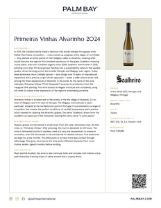 Soalheiro Primeiras Vinhas Alvarinho 2024 - Tech Sheet