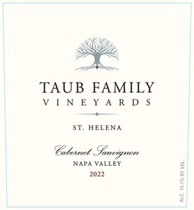 Taub Family Vineyards Cabernet Sauvignon, St. Helena 2022 - Front Label