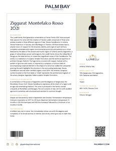 Tenute Lunelli Ziggurat Montefalco Rosso 2021 - Tech Sheet