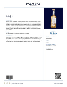 Tequila Bribón Añejo - Tech Sheet