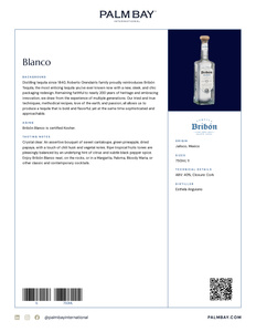 Tequila Bribón Blanco - Tech Sheet