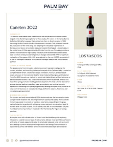 Viña Los Vascos Cañeten 2022 - Tech Sheet