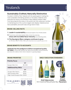 Yealands Retail Sell Sheet